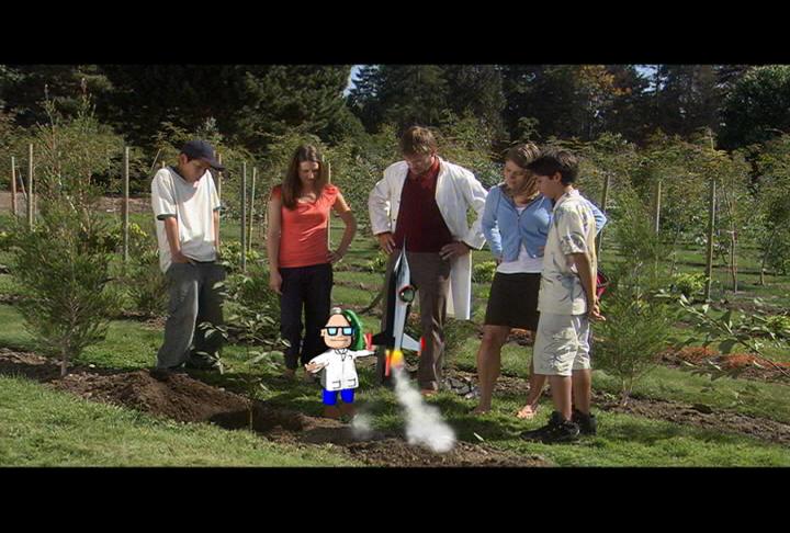 A scene from Erica's science show, The Magic Backpack.