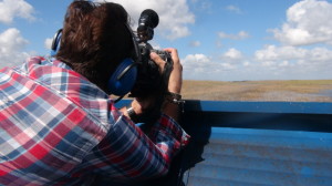 Filming in the Everglades