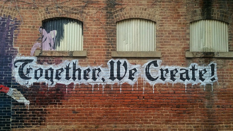 "together we create" street art