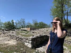 Exploring Tremona-Castello Archaeological Park with AR glasses.
